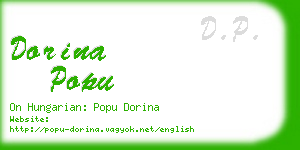 dorina popu business card